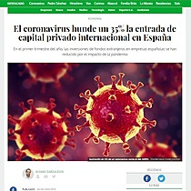 El coronavirus hunde un 35% la entrada de capital privado internacional en Espaa